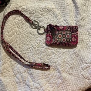 Pink Vera Bradley lanyard